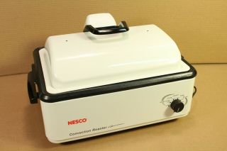 Vtg Kitchen Nesco Convection 12 Quart Roaster Bake Slow Cooker Oven 4842 White