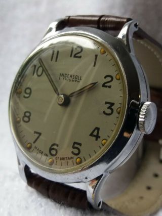 vintage Ingersol Triumph 5 jewel Made In Great Britain Watch. 3