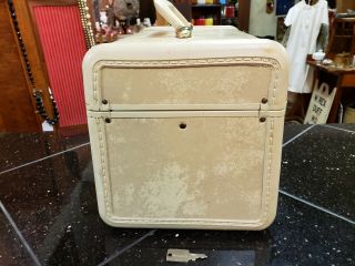 Vintage Samsonite Streamlite Tan Marble Hard Train Case Travel cosmetic luggage 3