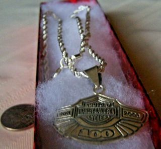 HARLEY DAVIDSON 925 STERLING 100TH ANNIVERSARY NECKLACE 20 