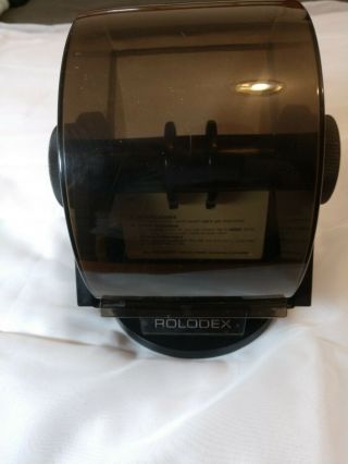 Vintage Rolodex Sw - 24c Swivel Base Wood Grain With A - Z Dividers
