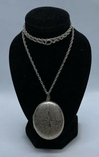 Vintage Sterling Silver 925 Necklace/ Choker With locket Pendant 3