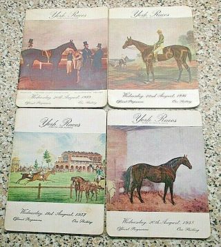 Four Vintage York Horse Racing Programmes 1955 1956 1957 1958