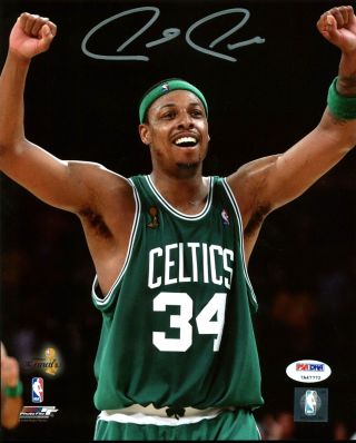 Celtics Paul Pierce Authentic Signed 8x10 Photo Autographed Psa/dna 3