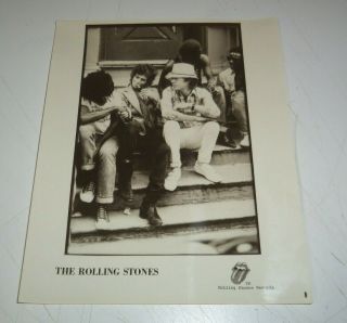 Vintage 8x10 Photo Rolling Stones Records Promo Mick Jagger & Keith Richards