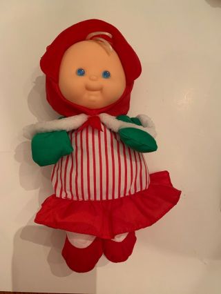 Vtg.  Fisher Price Puffalump Kids Christmas Baby Doll Girl Plush Dress 12 " 1992