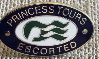 Vintage Princess Cruise Princess Tours Brass Pin