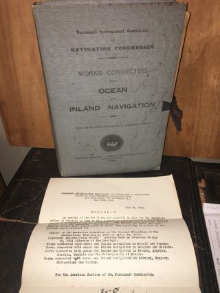 Antique Book,  Connected With Ocean & Inland Navigation.  1913