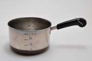 Vintage Revere Ware Copper Clad Bottom 1 Cup Measuring Pot Mini Pan