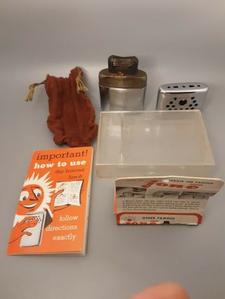 Vintage Jon - E Hand Warmer Set With Instructions And Case