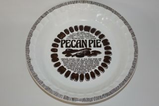 Vintage Royal China Co.  Ceramic Deep Dish Pie Plate with Pecan Pie Recipe 2