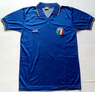 Italy Italia Wc 1990 Vintage Diadora Shirt Jersey Maglia 1986 1988 1989 1980s