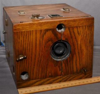 Antique Scovill Oak Detective Plate Camera [se]
