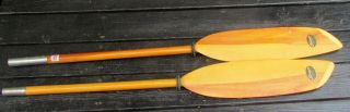 Vintage Sawyer Wooden Kayak Paddle 100 Inches - Minimal Wear - Usa Made