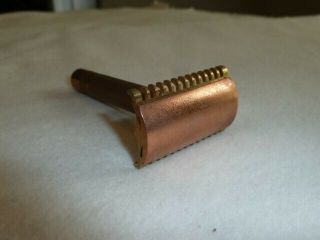 Vtg 1931 Gillette Goodwill Reverse Stud 3 Piece Open Comb De Safety Razor