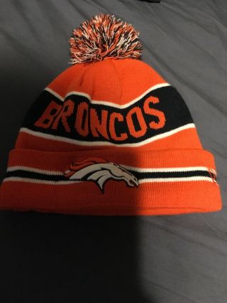 Denver Broncos Era Nfl Knit Hat On Field Sideline Beanie Stocking Cap
