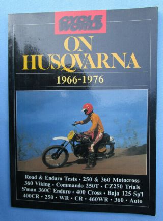 Vintage Husqvarna Cycle World Motorcycle Book 1966 - 76 Motocross Dirt Bike Wr Cr