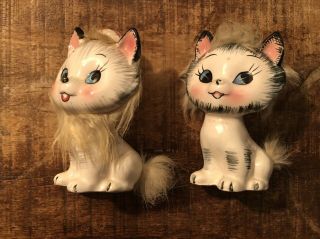 Vintage Lipper & Mann Set Of 2 Boy And Girl Anthropomorphic Kitty Cats Figurines