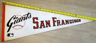 Vintage San Francisco Giants Pennant 29.  0 " Long {d20}