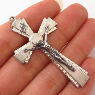 925 Sterling Silver Vintage Crucifix Cross Pendant