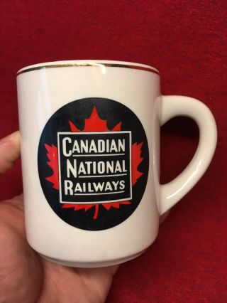 Canadian National Railways Coffee Mug Country Train Gold Rim Railroad Cup Toy