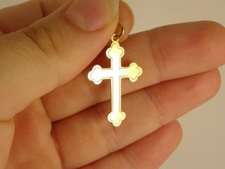 Large Vintage 9ct Gold Cross Pendant Charm Religious Gift 2.  6cm 12c