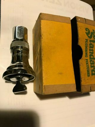 Vintage Old Stock Standard Adjustable Brass Shower Bell Head Chrome B268