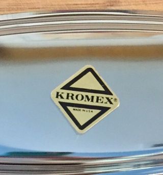 Vtg 60s Kromex 3 Piece Stainless Cover Butter Dish 2