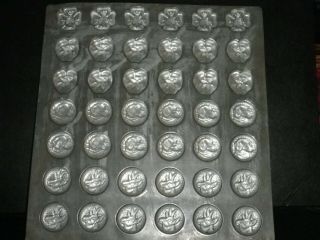 Professional,  Vintage Metal Chocolate Mold,  Sheet Mold For Chocolate Buttons.