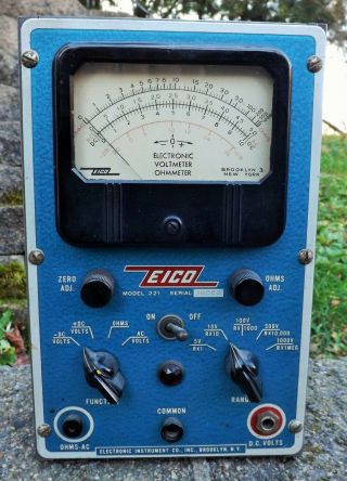Vintage Eico Model 221 Electronic Voltmeter Ohmmeter