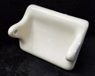 Vintage Ceramic Porcelain Off White Bathroom Wall Toliet Paper Holder (no Rod)