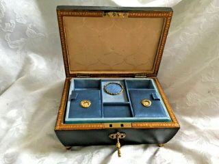 1830 Palais Royal Regency,  Sewing Jewellery Box,  With Tray And Lock