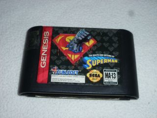 Sega Genesis Game The Death And Return Of Superman Cartridge Only Vintage Cart