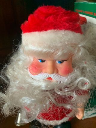 Vintage Walking Santa Claus Christmas Decoration Battery Operated Musical Toy 2