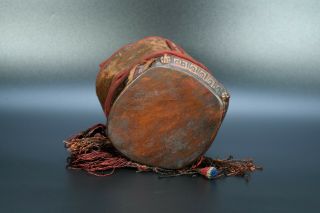 Tibetan Antique Damaru ritual kapala damru Himalayan Spiritual Ceremonial Drum 2