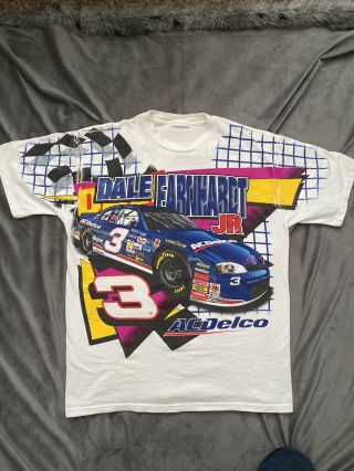 Vintage 1998 Dale Earnhardt Jr Nascar Racing All Over Print Shirt