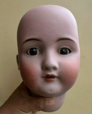 Antique Doll Porcelain Bisque Toy Rara Tete Bruno Schmidt German Head Large N19