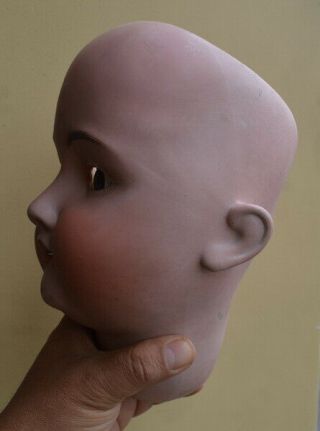 Antique doll Porcelain Bisque Toy Rara Tete Bruno Schmidt German Head Large N19 3