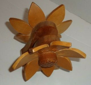 Vintage/Retro Wooden Carved Sunflower Napkin or Letter Holder 3
