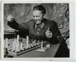 John Phillips Vtg 1944 Marshal Josip Broz (tito) Plays Chess Life Press Photo