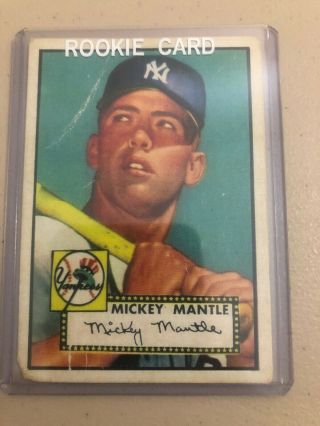 Topps 1952 Mickey Mantle York Yankees 311 Baseball Card ⚾️ Rc ⚾️