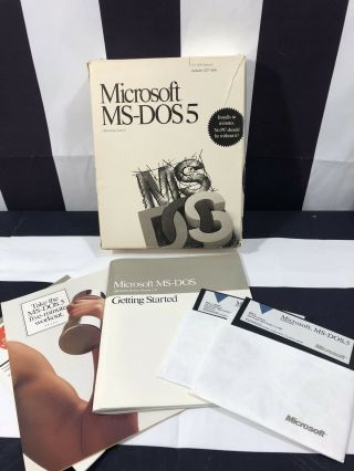 Vtg Oem Microsoft Ms - Dos 5 Operating System 5.  25 " Floppy Disks 1991 Non - Retail