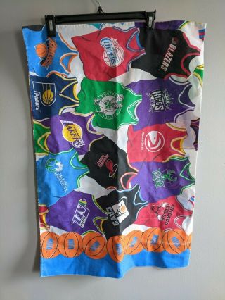 Vintage Nba Jersey Print All Over Standard Pillow Case Fabric Throwback Set Of 2