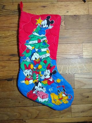 Disney Mickey Mouse Disneyana Vintage Baby’s First Christmas Stocking 1984