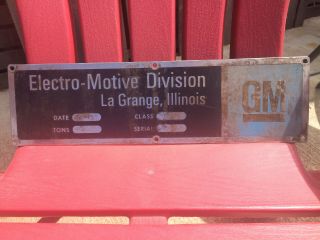 Emd Sd45t - 2 Builders Plate - Southern Pacific 9302
