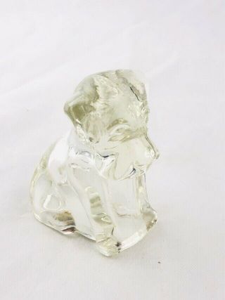 Vintage Glass Candy Container Puppy Dog Scotty