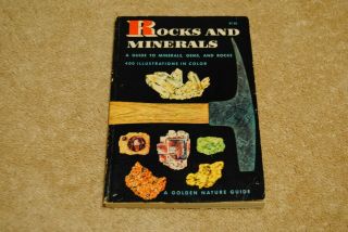 Vintage 1957 Rocks & Minerals Guide Book A Golden Nature Guide