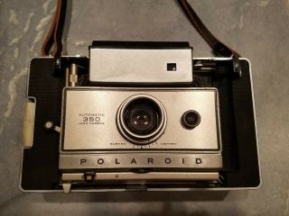 Vintage Polaroid 350 Land Camera With Flash Attachment,  Bulbs And Film