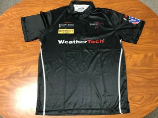 Mens Black Challenge Imsa Le Mans Formula One Racing Crew Shirt Size Medium