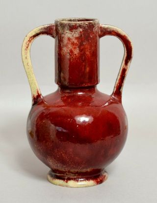 Unusual Large Antique Bernard Moore Arts Crafts Experimental Flambe Vase